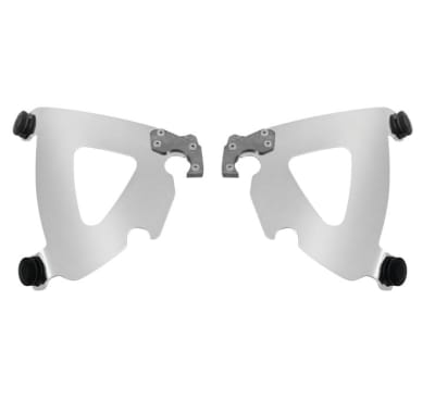 Memphis Shades Road Warrior Fairings Trigger-Lock Mounting Kits for Harley Davidson FX Series, Plates Only - Polished