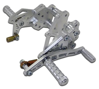 Rear Set for the Kawasaki ZX10R 2006-2010 Silver (product code