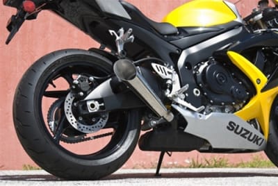 08-10 GSXR 600/750 Polished Stainless Steel Megaphone Exhaust