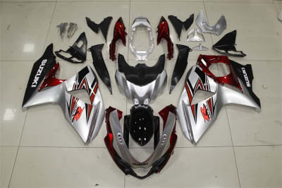 Motorcycle Fairings Kit - 2009-2016 Suzuki GSXR 1000 Silver/Red Fairings | SG19161