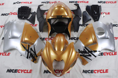 Motorcycle Fairings Kit - 1999-2007 Suzuki GSXR 1300 Hayabusa Copper/Silver Fairings | # SZK13
