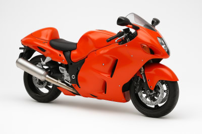 Suzuki Hayabusa 1999-2007 aftermarket motorcycle fairings in molten orange