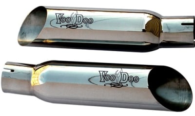 Polish VooDoo Dual Exhaust for Suzuki Hayabusa (01-07) (Product code: VEBUSAK1P)