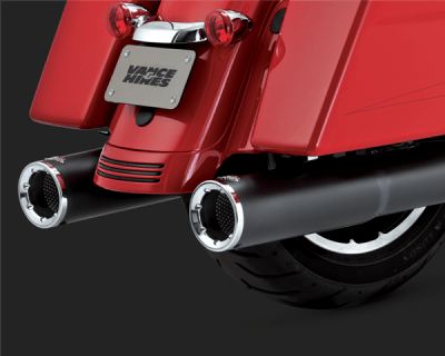 Harley Touring Hi-Output Slip On Black Exhaust