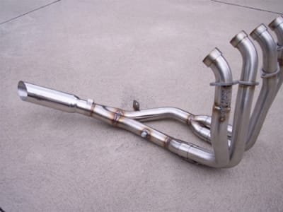VooDoo Exhaust 4 into 1 Natural Finish Pipes w/ Polished Muffler Suzuki GSXR 1300R Hayabusa (99-Present)