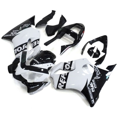 Motorcycle Fairings Kit - 2001-2003 Honda CBR600F4i White/Black Repsol | WR600
