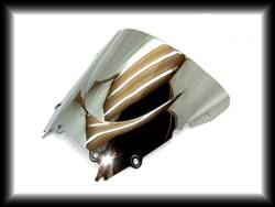 SBL Yamaha YZF R6 Double Bubble Chrome Windscreen, '98-'02