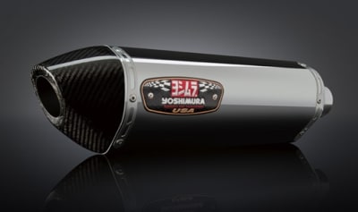 Suzuki GSXR 600 750 2011-Present Yoshimura Polished w/ Carbon Tip R-77 Slip On Exhaust