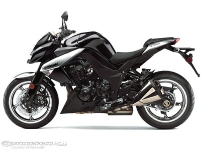 Kawasaki Z1000 Gloss Black/Silver Fairings