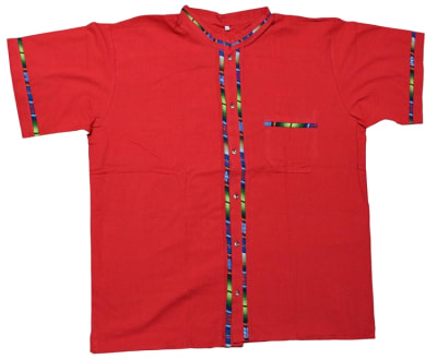Men's Fiesta Button Down Shirt - Red