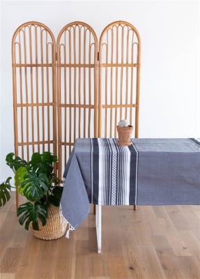 Where Can I Buy Mexican Tablecloths for a Fiesta.  With its origins being from Oaxaca, this magnificent hand-loomed tablecloth radiates with quality craftsmanship.