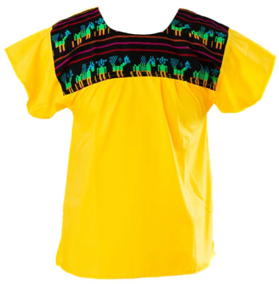 Tribal Mexican Blouse - Yellow