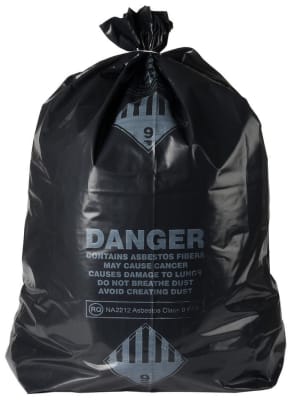 36" x 60" Black ACM Waste Bags 6 mil