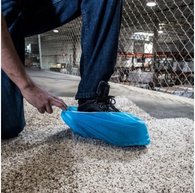 Blue Plastic Shoe Cover