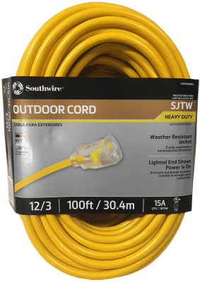 100' 12 Gauge Extension Cord