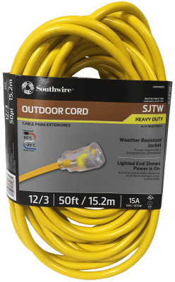 50' 12 Gauge Extension Cord