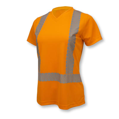 ST11 Class 2 High Visibility Women's Safety T-Shirt with Max-Dri  - Orange - Size 3X