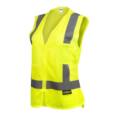 SV2ZW Women's Economy 2 Pocket Vest - Hi-Vis Green - Size 2X