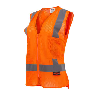 SV2ZW Women's Economy 2 Pocket Vest - Hi-Vis Orange - Size S