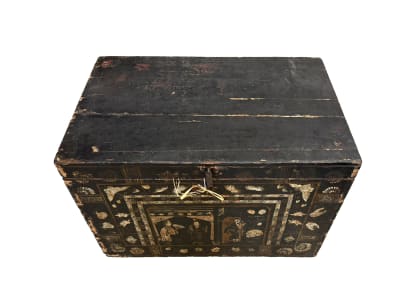 Antique Chinese Black Trunk