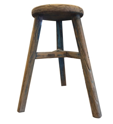 Round Antique Country Stool