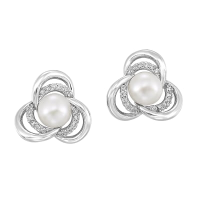 Pearl Earrings in Sterling Silver