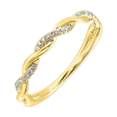 Diamond Stackable Band 10K Yellow Gold