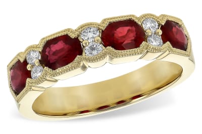 Yellow Gold Ruby and Diamond Ring