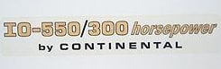 Exterior IO-550 300 HP Decals (SET OF 2)