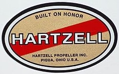 Hartzell Propeller Blade Decal