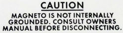 Magneto Caution Decal