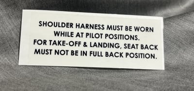 Shoulder Harness Decal