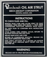 Nose Landing Gear Strut Decals