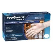 Disposable Powder-Free Gloves, Latex-Free, Vinyl, Clear