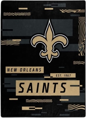 NEW OREANS SAINTS 60"x 80" DIGITIZE DESIGN PLUSH BLANKET