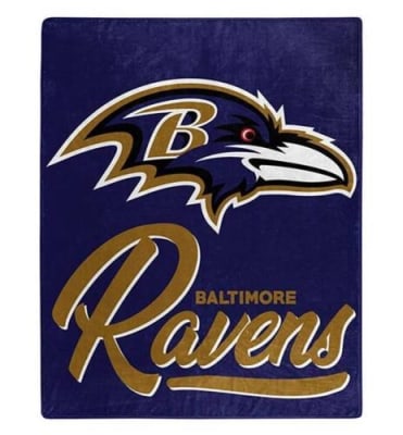 BALTIMORE RAVENS 50"x 60" SIGNATURE DESIGN PLUSH BLANKET