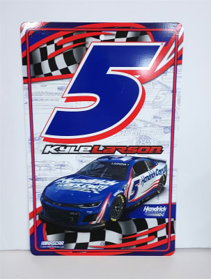 KYLE LARSON #5 HENDRICKCARS.COM 11X17 VINYL SIGN