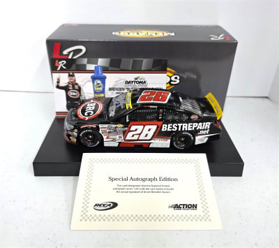 AUTOGRAPHED BRENDEN "BUTTERBEAN" QUEEN 2025 BEST REPAIR CO. RACED VERSION 1:24 ARC DIECAST