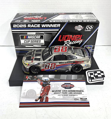 SHANE VAN GISBERGEN 2025 WEATHERTECH CHICAGO CUP SERIES RACED WIN 1:24 ARC COLOR CHROME DIECAST