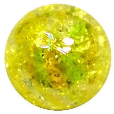 12mm Acrylic Yellow Crackle Bubblegum Beads sold by the bead