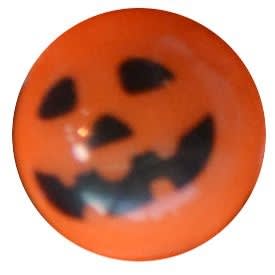12mm Jack O Lantern Bubblegum Beads