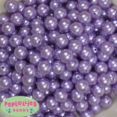 12mm Bulk Lavender Acrylic Faux Pearls