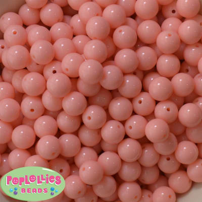 12mm Peach Acrylic Bubblegum Beads Bulk