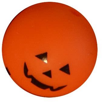 15mm Pumpkin Print Silicone Bead