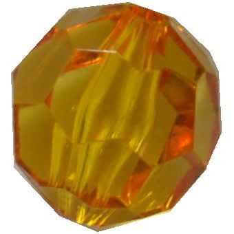 16mm Orange Facet Acrylic Bubblegum Beads