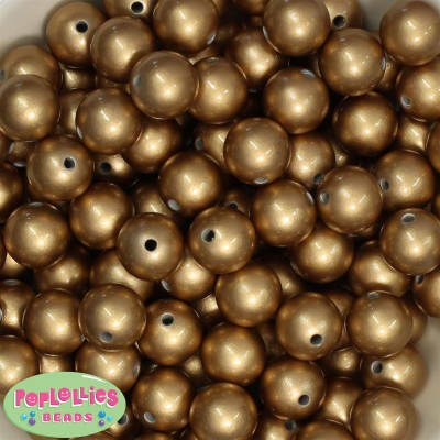 Bulk 16mm Matte Gold Beads 100pc