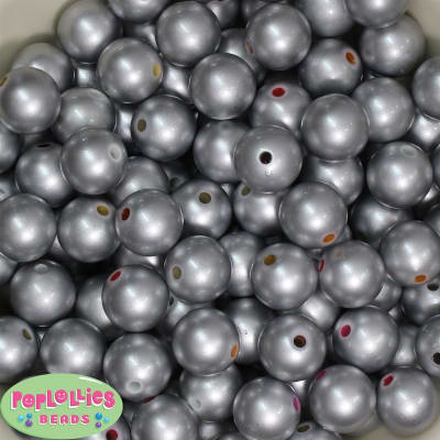 Bulk 16mm Matte Silver Beads 100pc