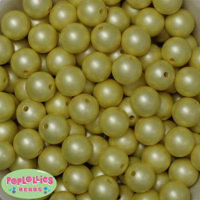 16mm Yellow Matte Beads 20pc
