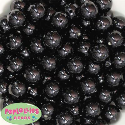 Bulk 16mm Black Pearl Beads 100pc