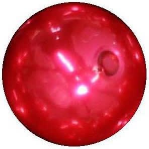 16mm Red Faux Acrylic Pearl Bubblegum Beads